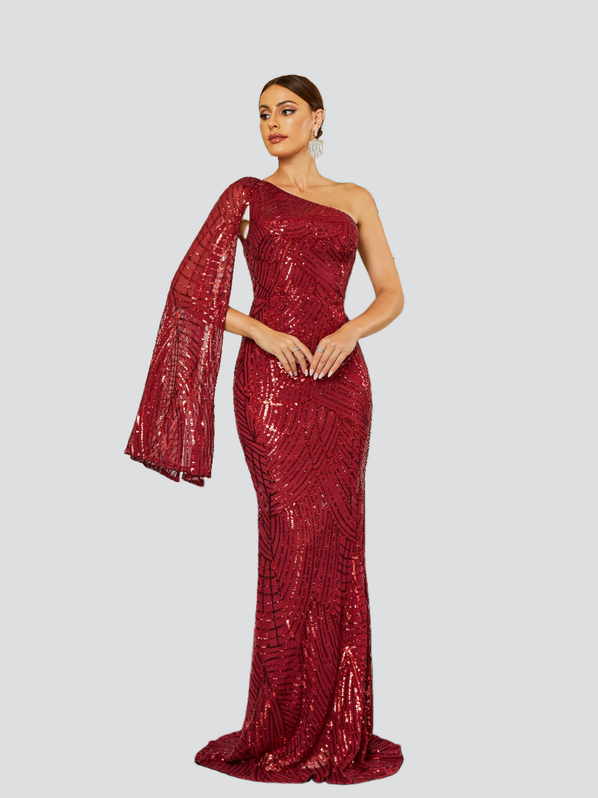 One Shoulder Mermaid Evening Dress RM20448