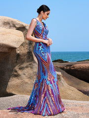 V-neck Mermaid Evening Dress RM21561