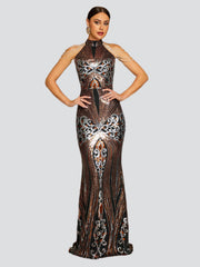 Classic Ethnic Sequin Formal Dress RM21226